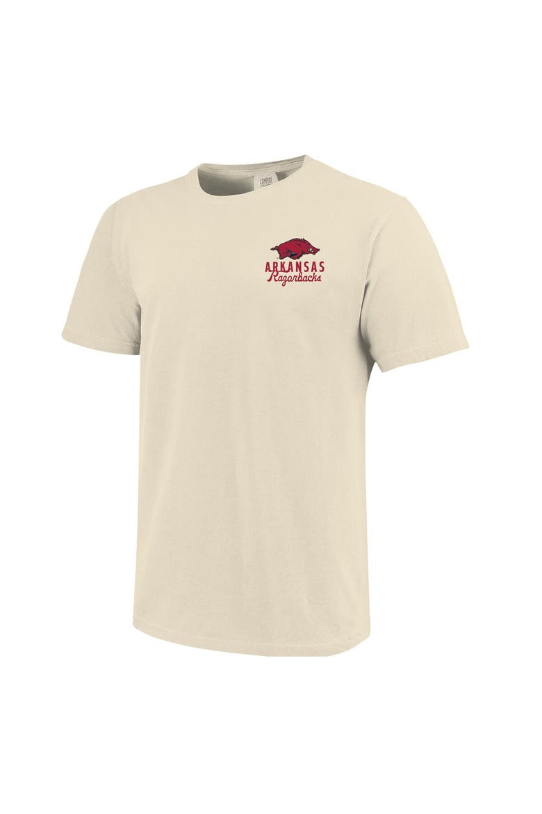 Men's Cream Arkansas Razorbacks Comfort Colors Mascot Overlay T-Shirt, Alternate, color, Cream