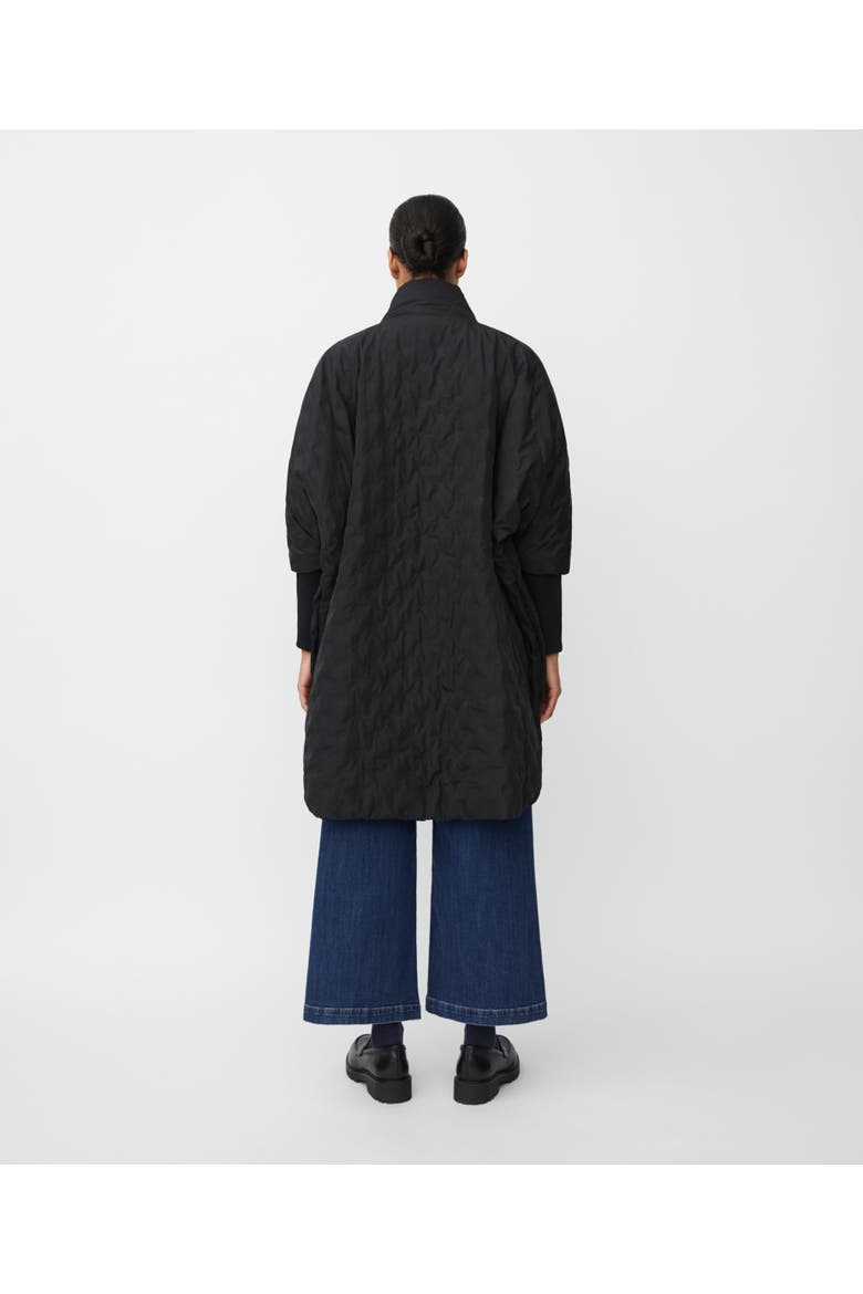 Tilda Long Sleeve High Neck Long Coat, Alternate, color, Black