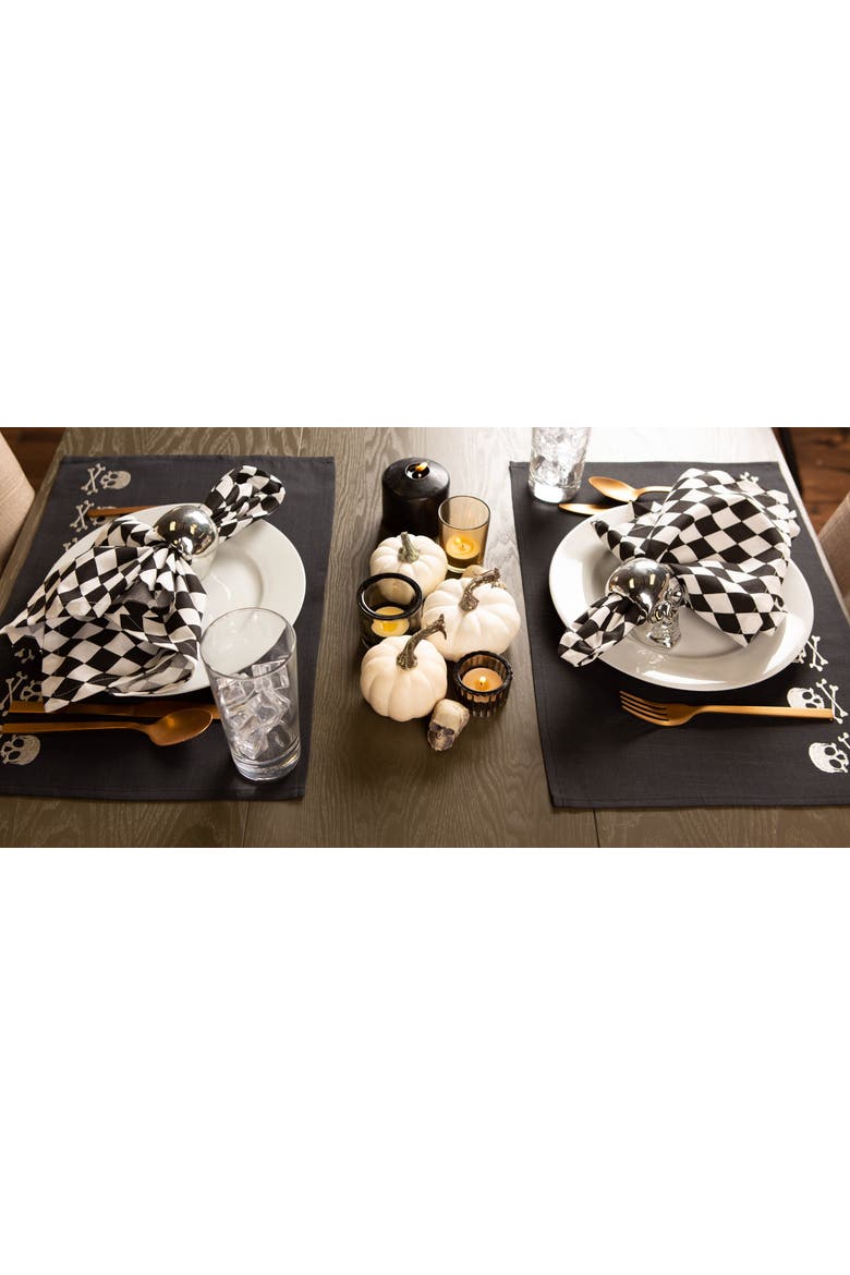 Skulls Embellished Placemat Set/4, Alternate, color, Skulls Embellished