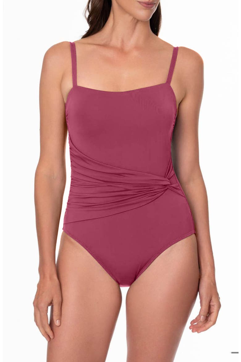 Donna One-Piece Swimsuit, Main, color, MULBERRY