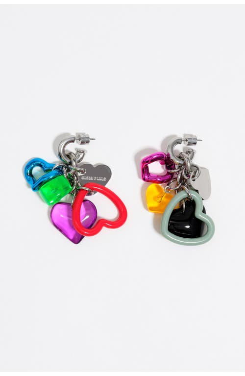 Bimba Y Lola Multicolor Hearts Earrings In Multi