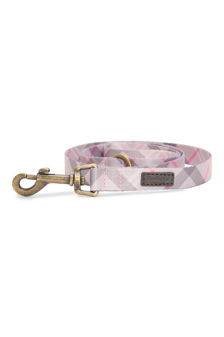 Tartan Printed Dog Leash, Main, color, PINK TARTAN