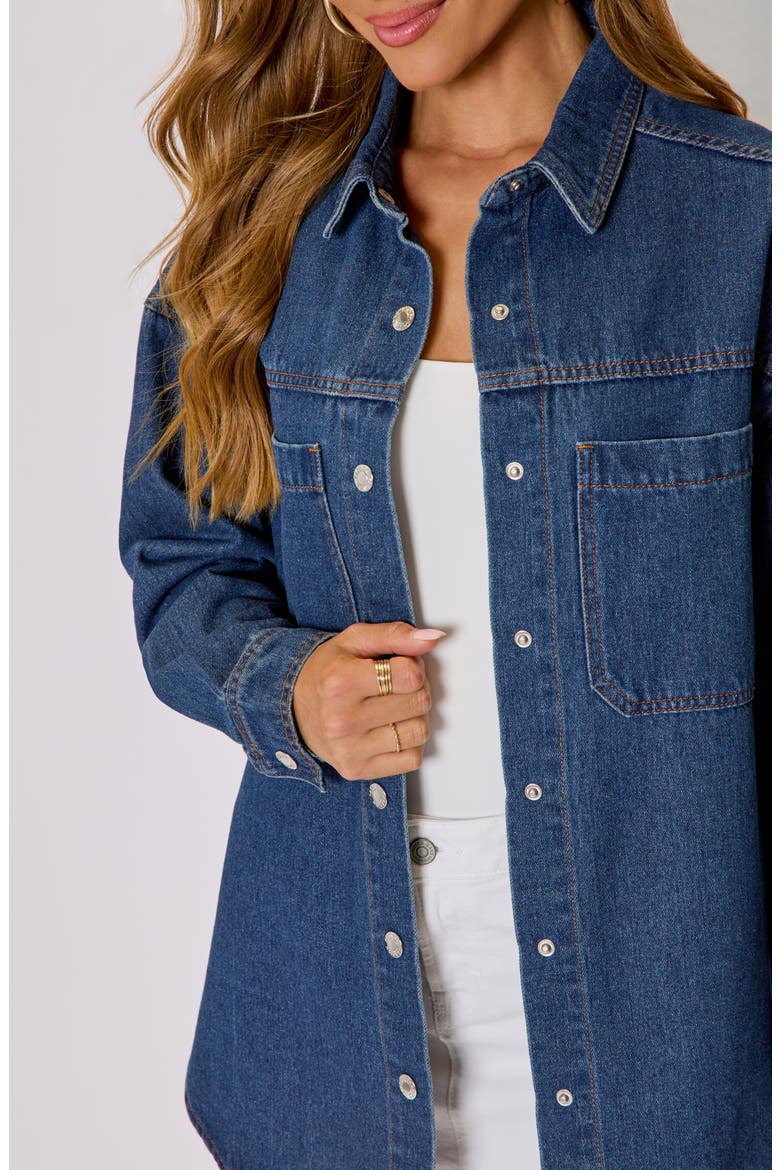 Kai Denim Shirt, Alternate, color, DK DENIM BLUE