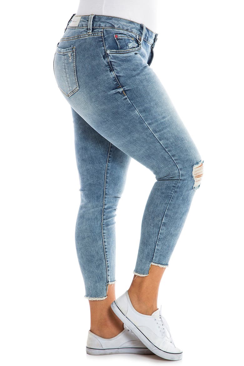 Step Hem Mid Rise Crop Skinny Jeans, Alternate, color, ASHLEY