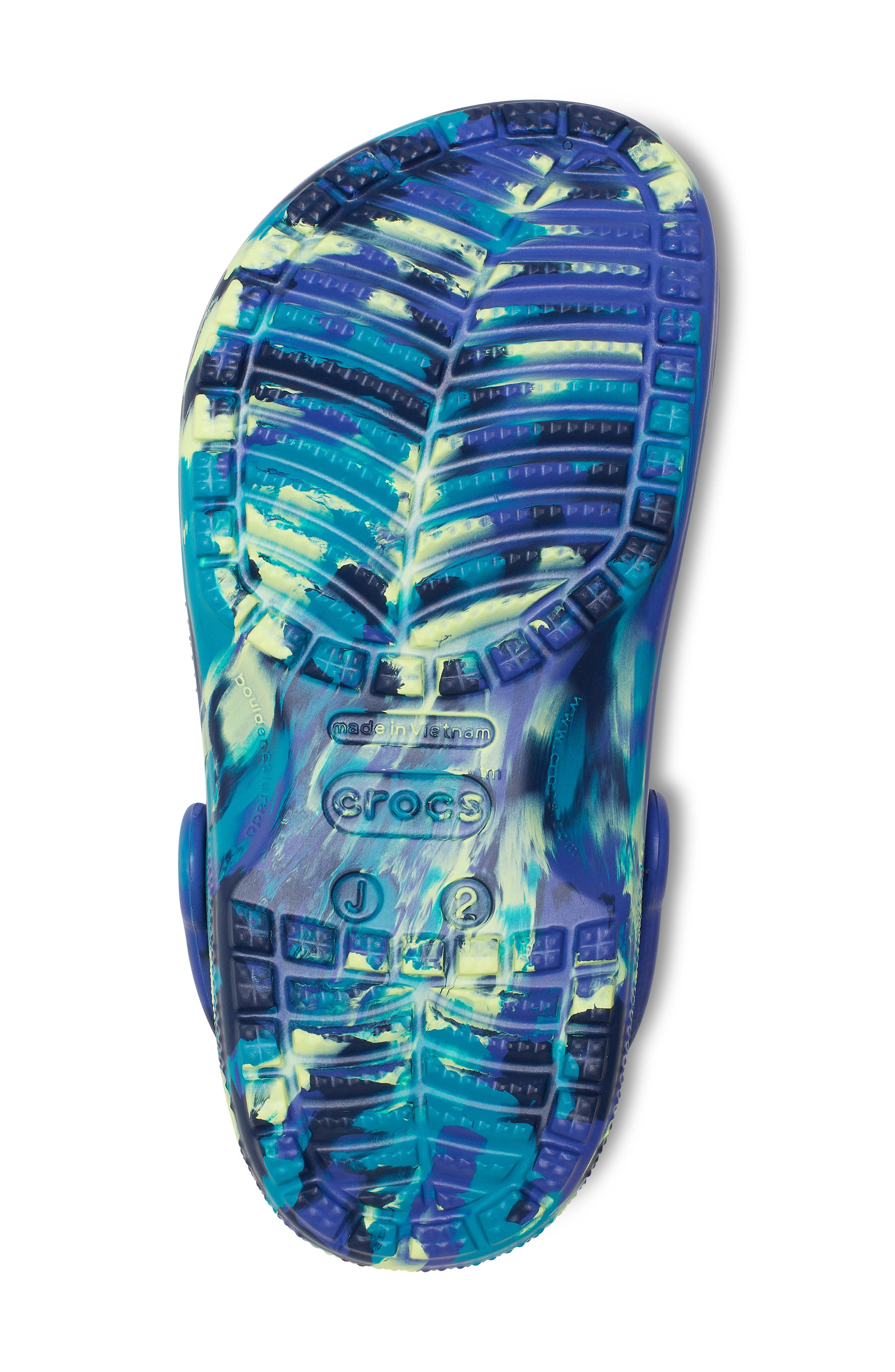 CROCS Kids' Classic Marbled Clog, Alternate, color, Navy/Turbo Teal