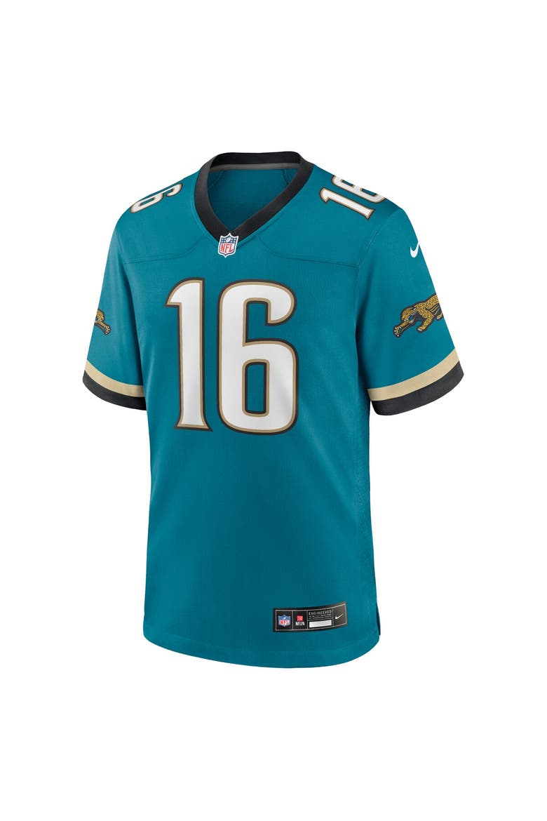 Men's Nike Trevor Lawrence Teal Jacksonville Jaguars Prowler Throwback Player Game Jersey, Alternate, color, Teal
