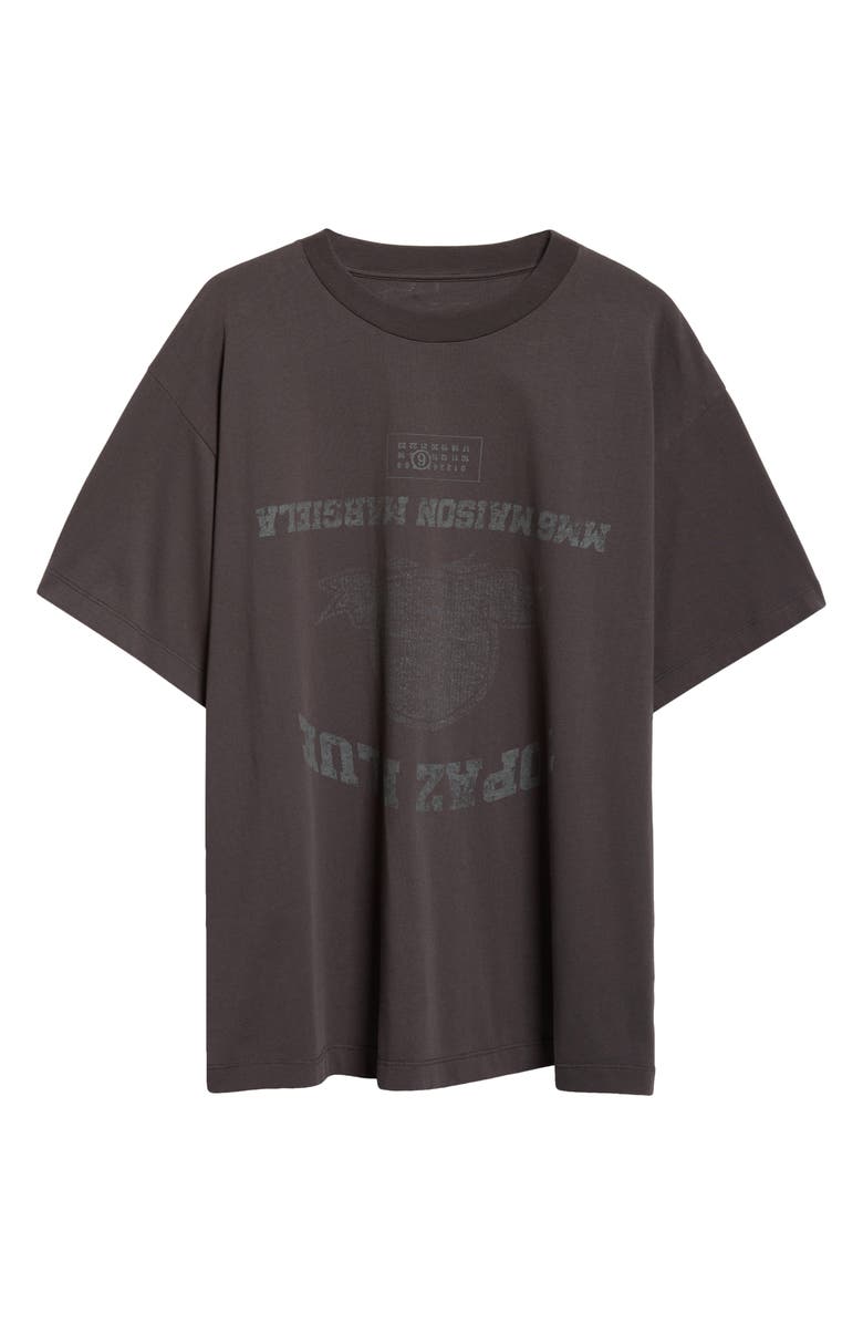 MM6 Maison Margiela Topaz Blue Cotton Graphic T-Shirt, Alternate, color, 