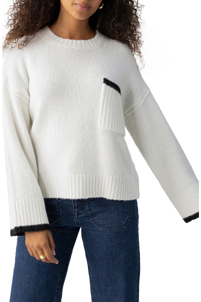 Uptown Girl Sweater, Alternate, color, CHALK