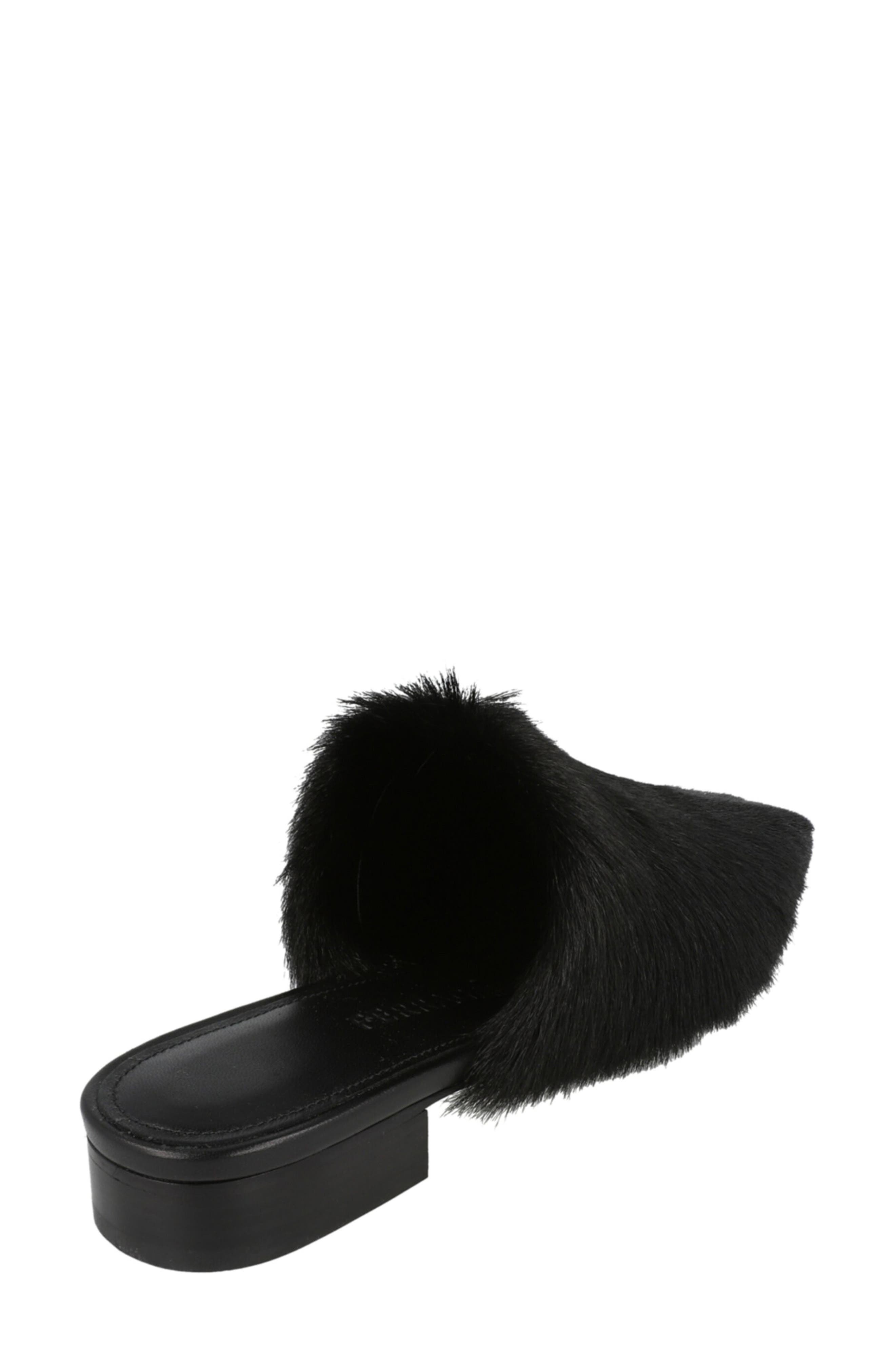 FERRAGAMO Selestina Genuine Hair Mule, Alternate, color, Nero