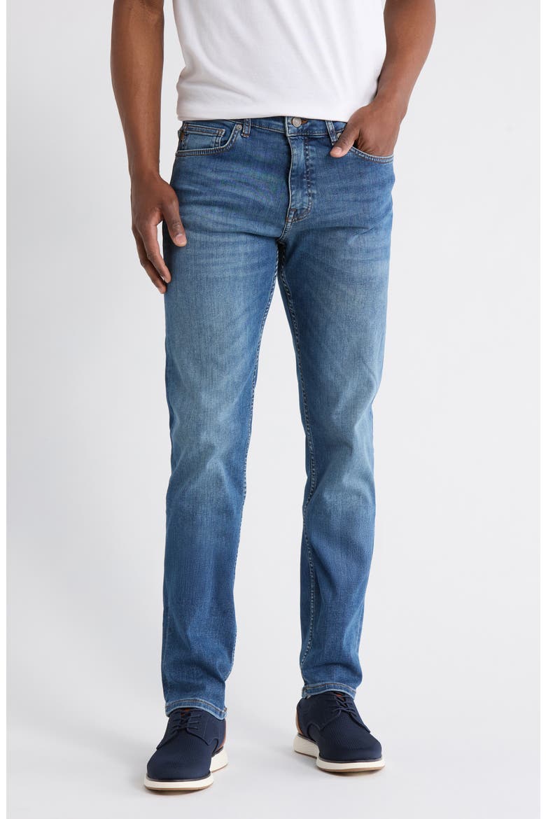 Delaware Slim Fit Stretch Jeans, Main, color, MEDIUM BLUE