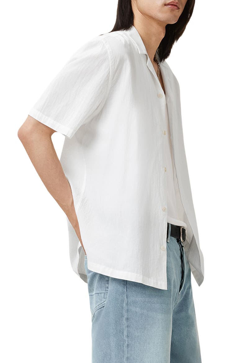 Haven Short Sleeve Camp Shirt, Alternate, color, WHITE