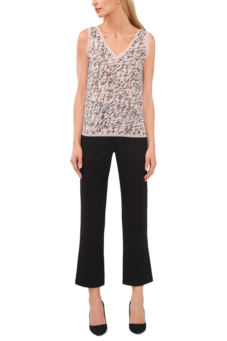 Printed Raw Edge Tank, Alternate, color, ANTIQUE TAUPE