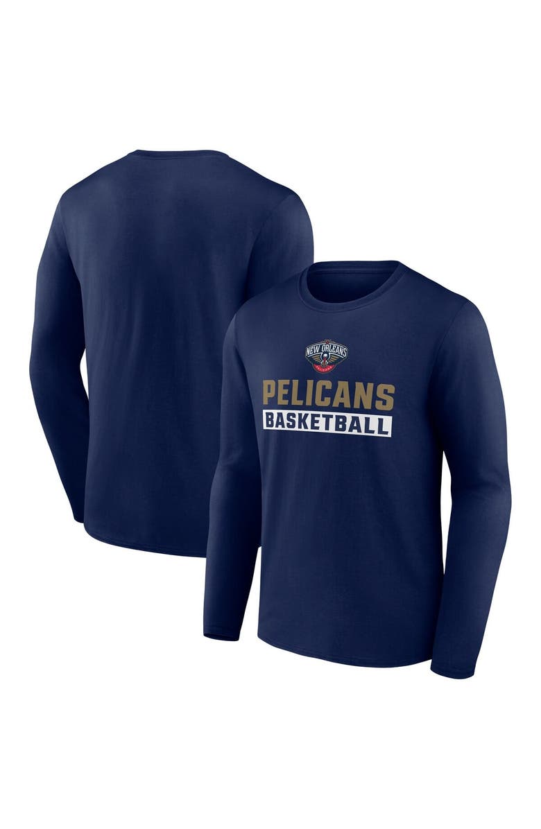 FANATICS Men's Fanatics Navy New Orleans Pelicans Lets Go Long Sleeve T-Shirt, Main, color, 