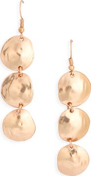 Karine Sultan Shell Disc Drop Earrings