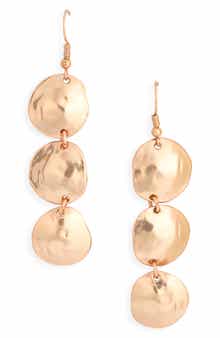 Karine Sultan Shell Disc Drop Earrings
