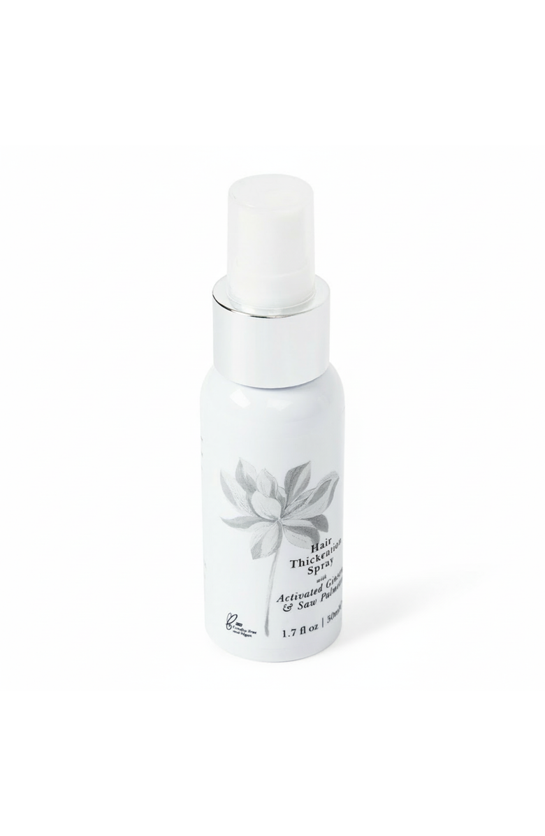 White Lotus Beauty Natural Hair Thickening Spray  with Activated Ginseng & Saw Palmetto, Alternate, color, White