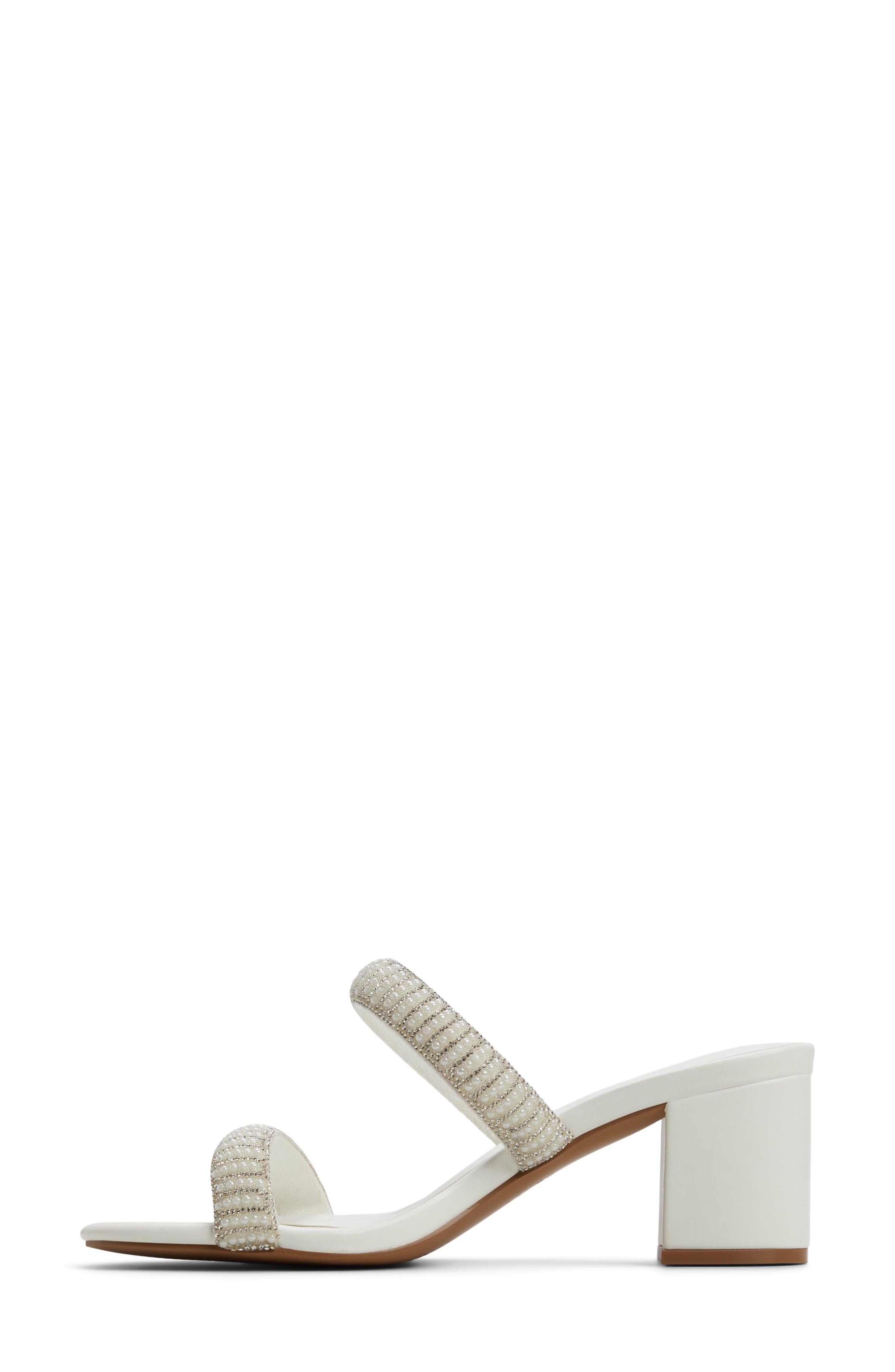 Call It Spring By Aldo Calianaa Embellished Slide Sandal, Alternate, color, White