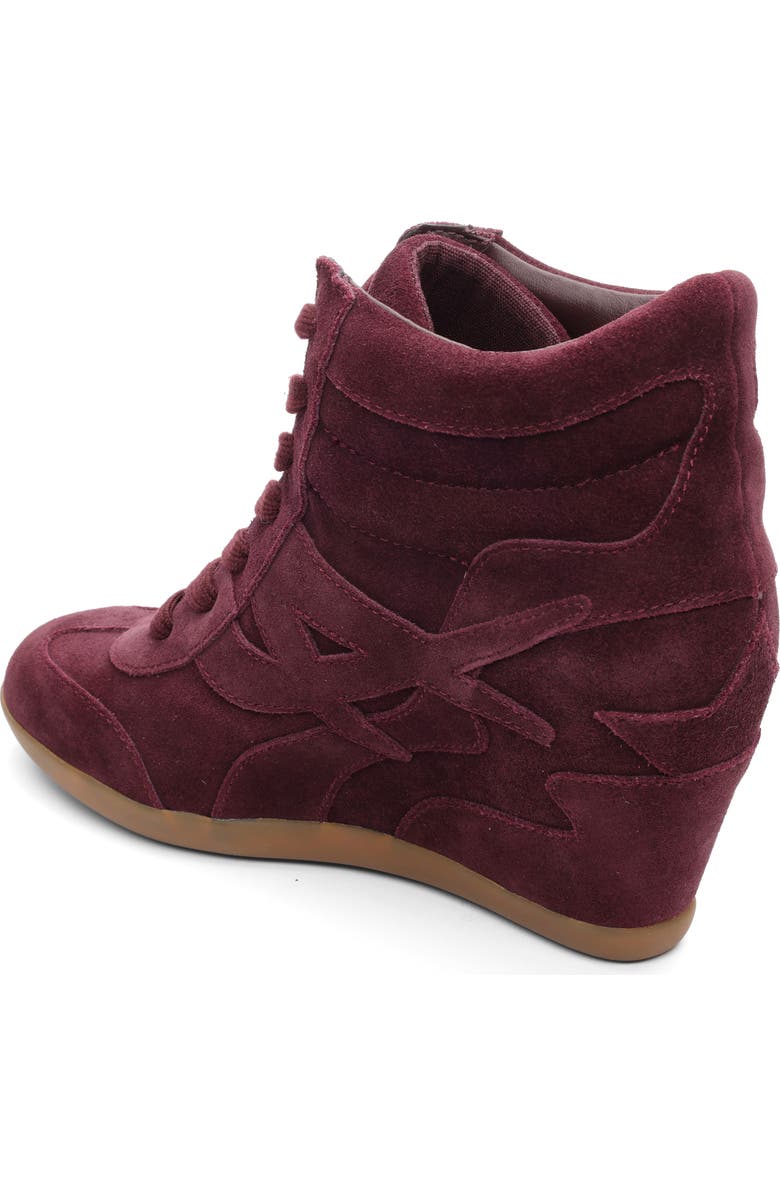 Ash Boradia Wedge Sneaker, Alternate, color, Sangria