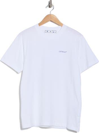 【OFF WHITE】ARROW LOGO T-SHIRT Off-White Slim Fit Arrow Logo Cotton Graphic T-Shirt
