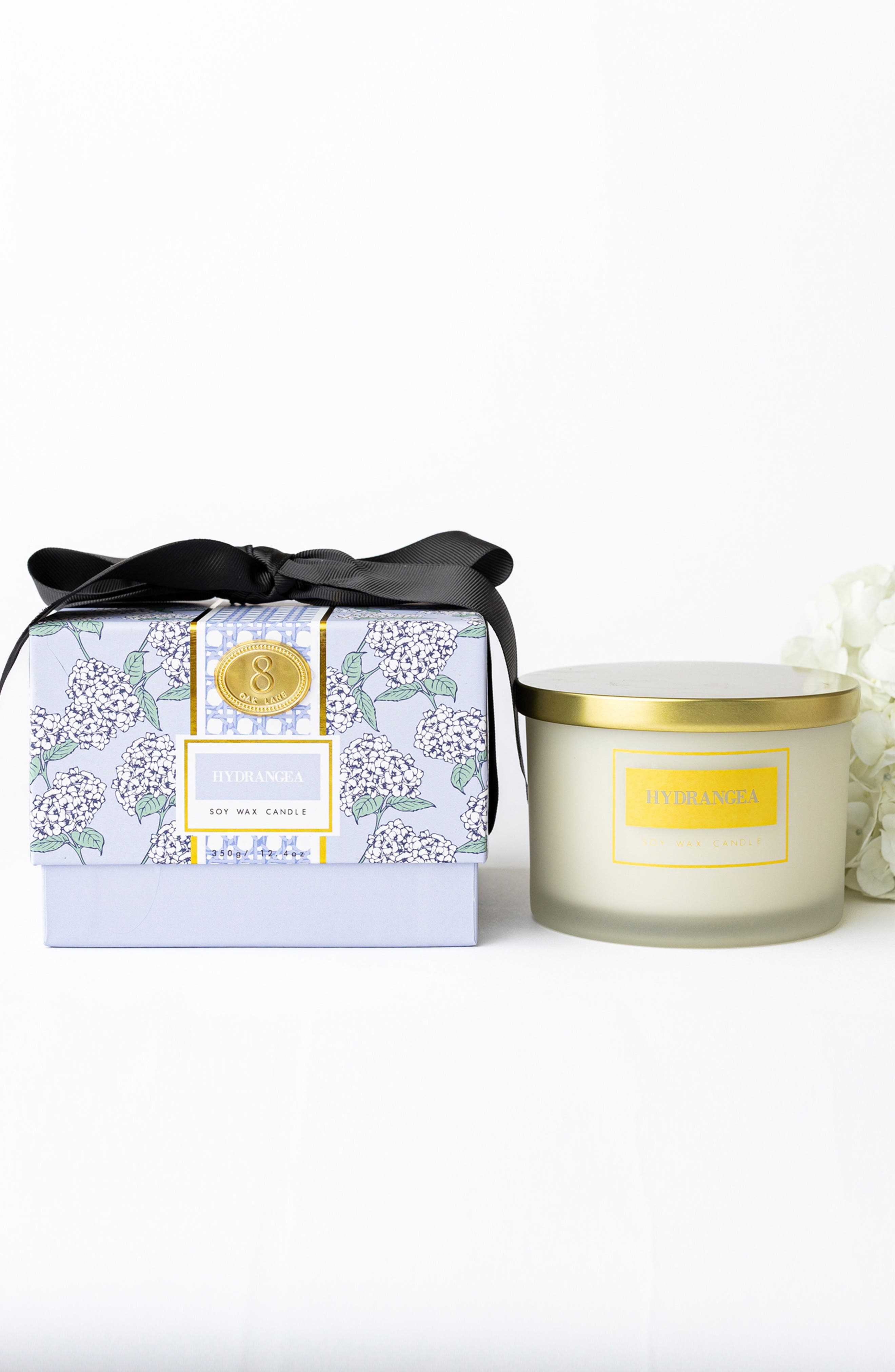 Hydrangea Stem 3-Wick Candle