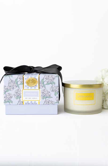 Hydrangea Stem 3-Wick Candle