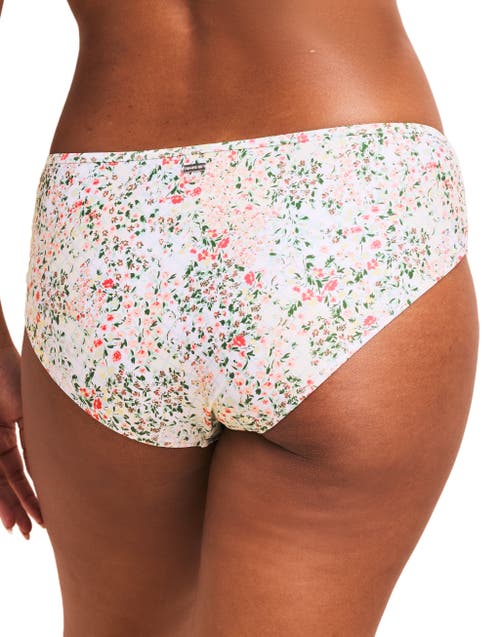 Shop Adore Me Valcea Swimwear Hipster Bikini Bottom In Floral White