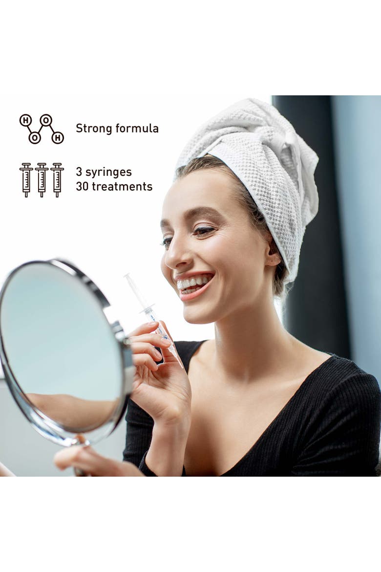 Complete Smile Whitening Bundle - LED Whitening Kit + Whitening Pens + Professional Whitening Strips, Alternate, color, White