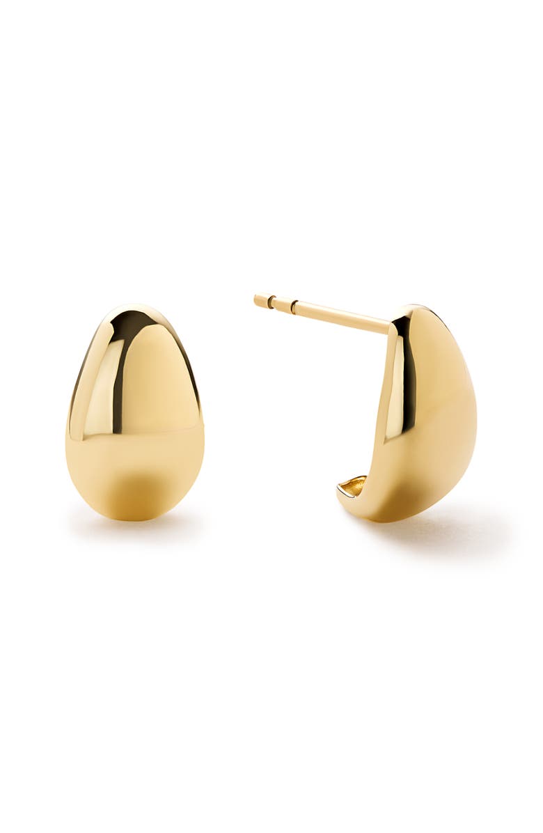 Ana Luisa Gold Stud Earrings - Gold Teardrop Huggie Studs, Main, color, Gold