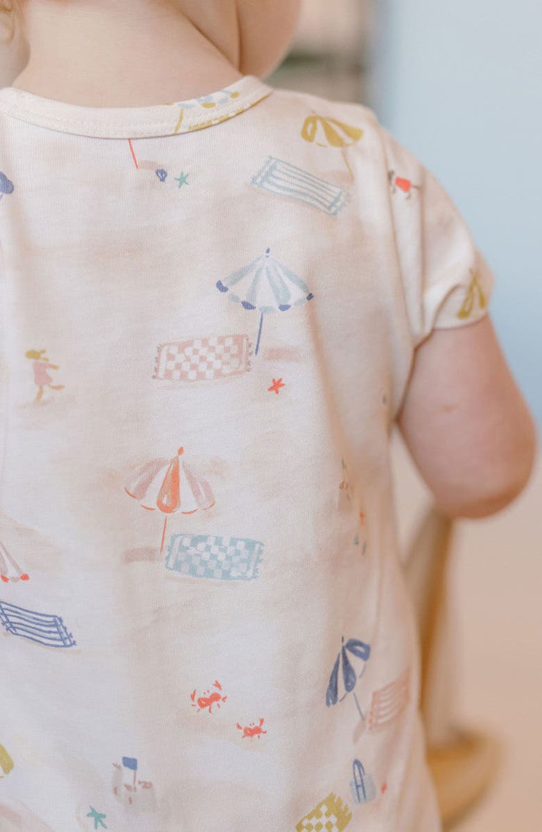 Pehr Beach Print Organic Cotton Romper, Alternate, color, 