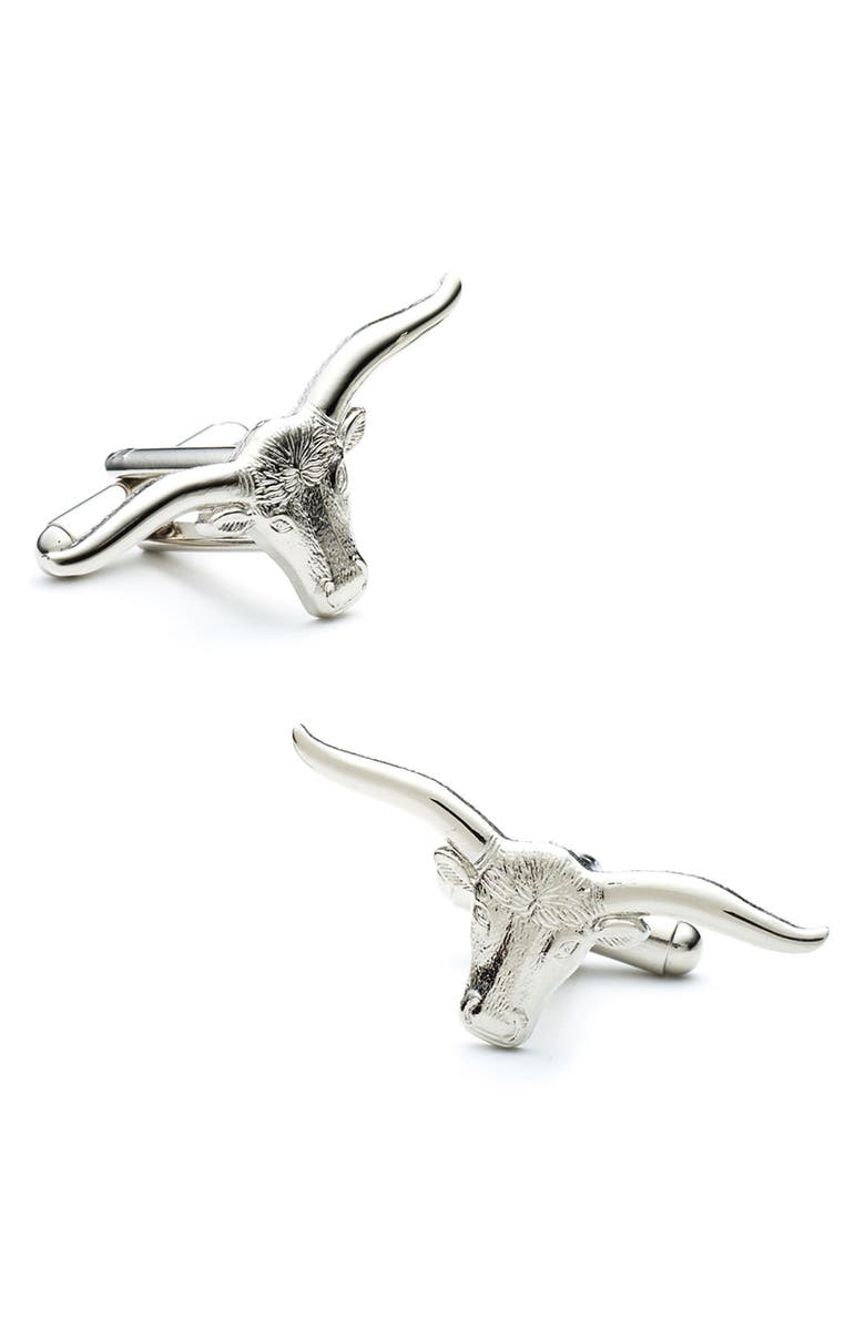 Cufflinks, Inc. 'Steer' Cuff Links, Main, color, Silver