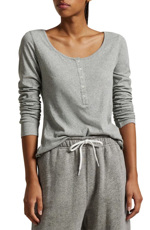 Long & Lean Cotton Jersey Lounge Henley