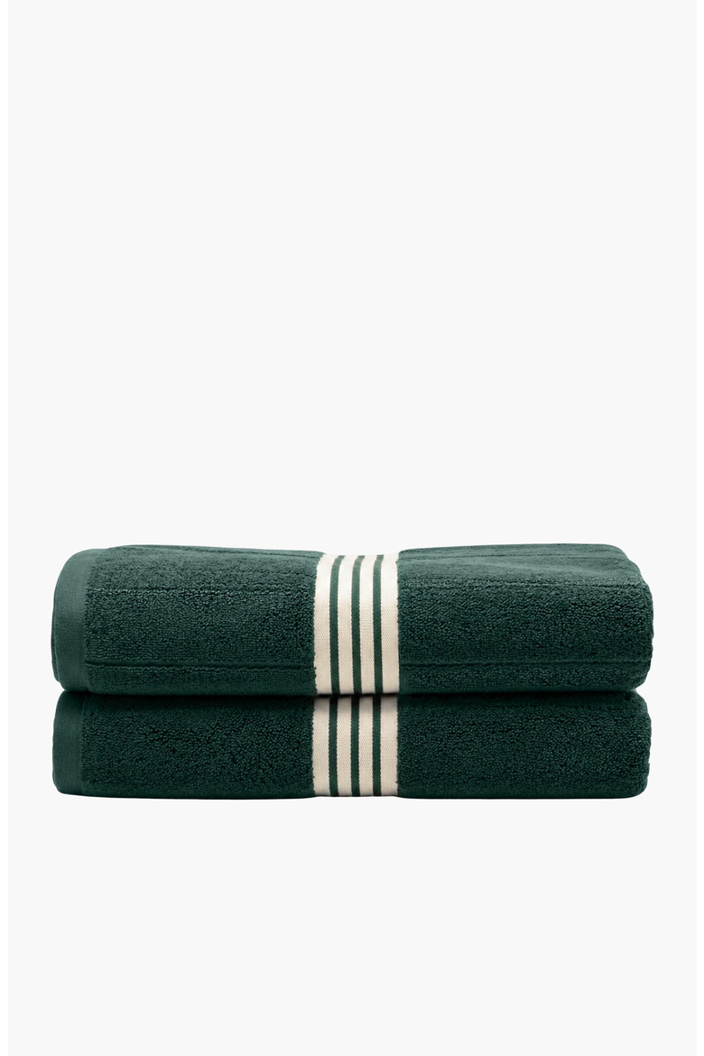 Nautilus 2-Piece Bath Towel Set, Main, color, Verdant / Ecru