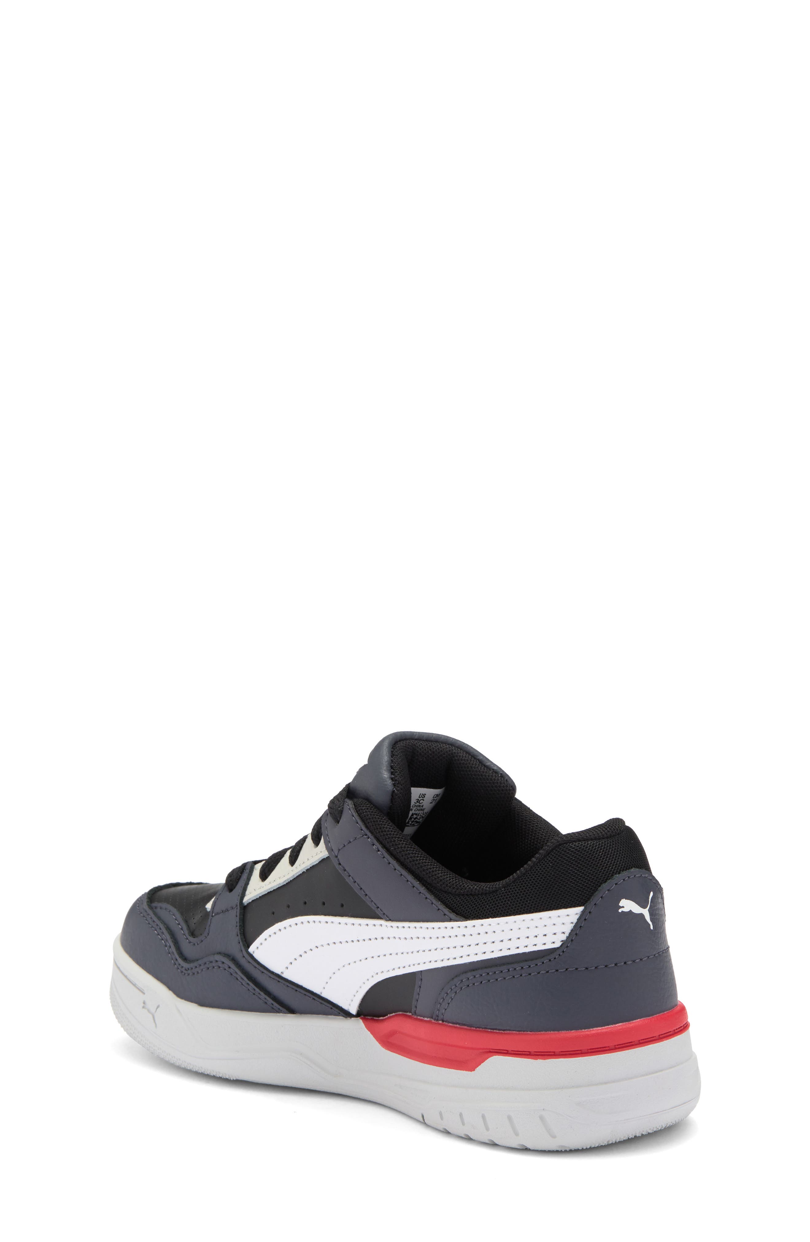 PUMA Kids' Rebound Retro Sneaker, Alternate, color, Galactic Gray-Puma White-Black