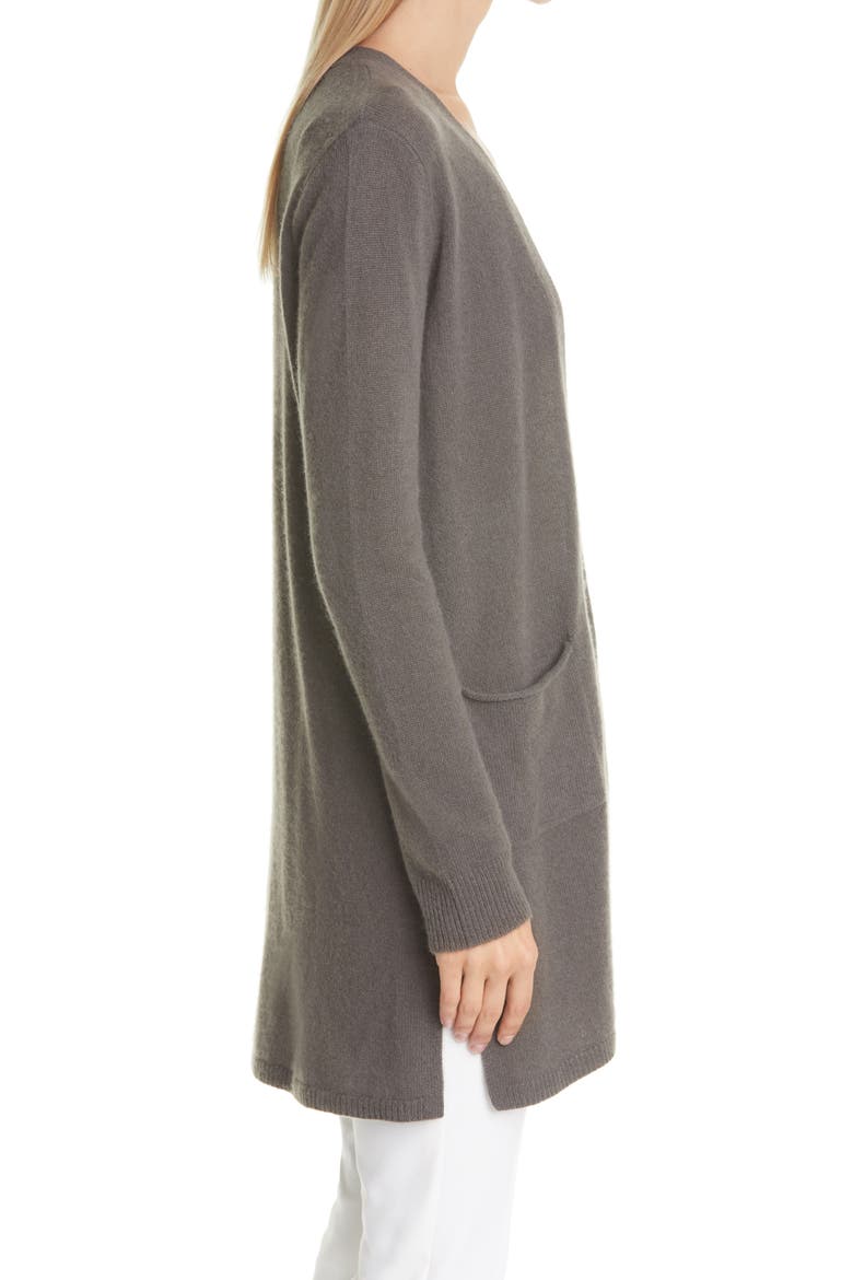 Cashmere Open Cardigan, Alternate, color, CHESTNUT