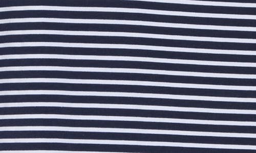 Ruby Rd. Petite Floral Stripe Jersey T-shirt In Blue