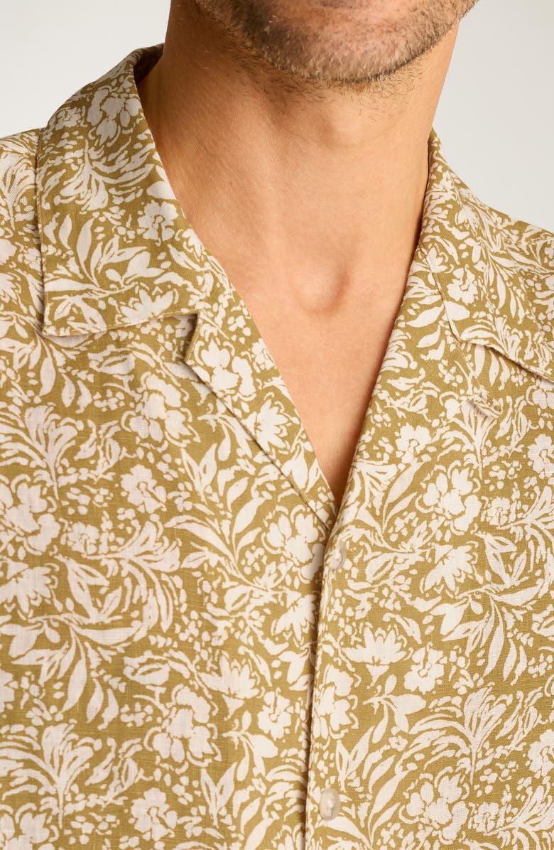 Bonobos Resort Riveria Floral Linen Camp Shirt, Alternate, color, Mok Floral C37