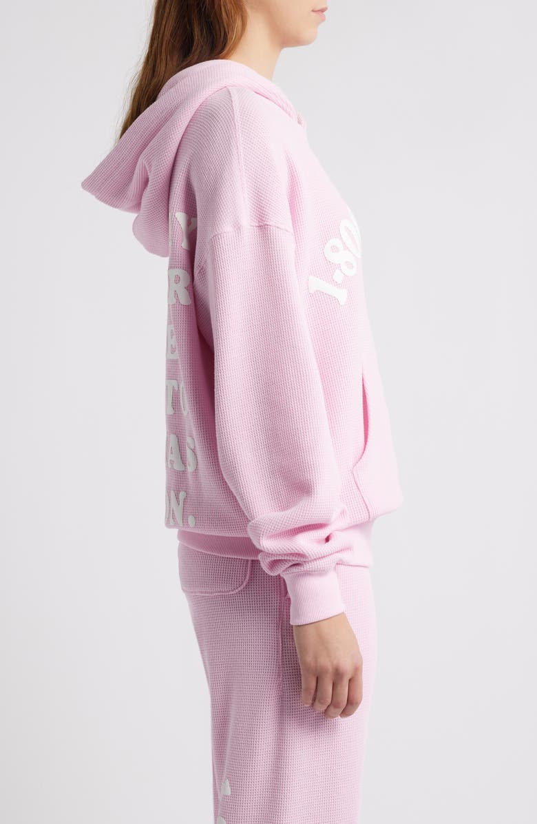 BOYS LIE 1-800 Revamped Waffle Knit Graphic Hoodie, Alternate, color, 