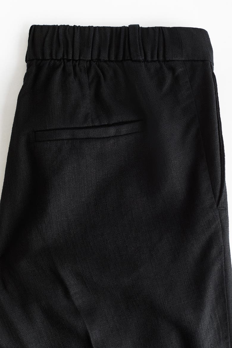 Mama Linen-blend Dress Pants, Alternate, color, Black