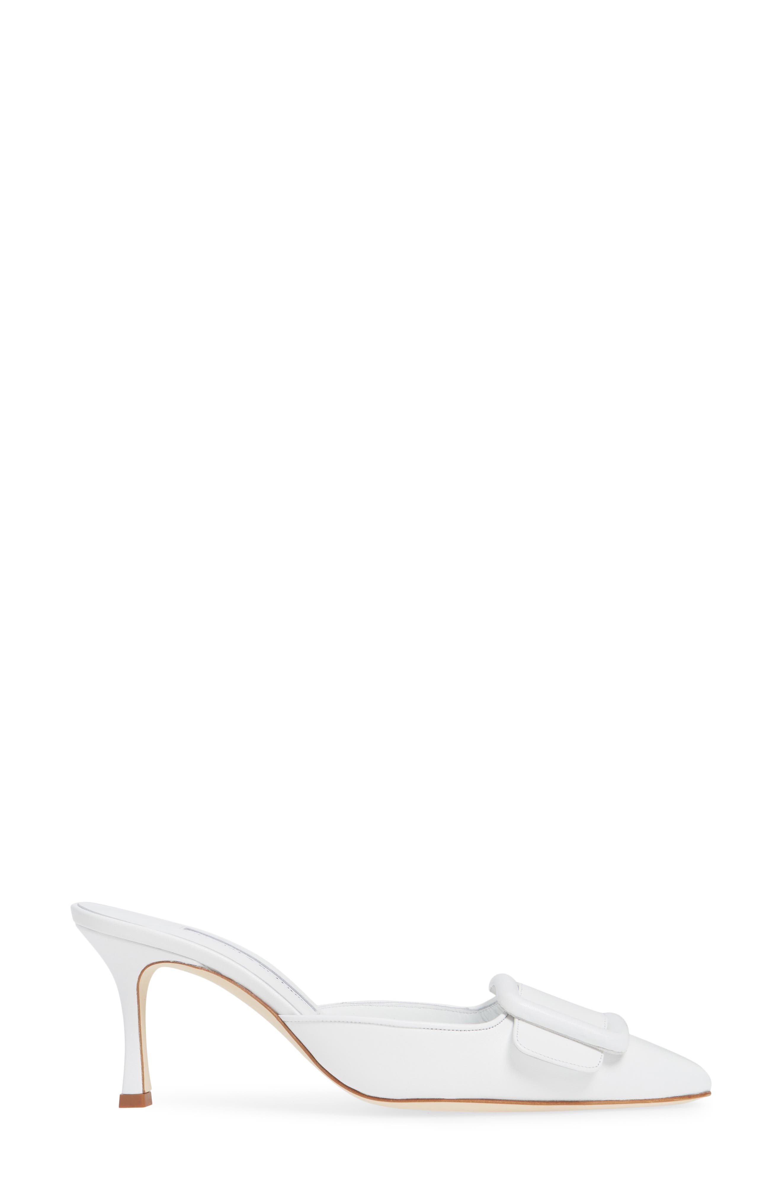 Manolo Blahnik Maysale Buckle Pointed Toe Mule, Alternate, color, 