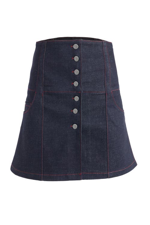 Jendue Chaby Mini Skirt In Deep Blue