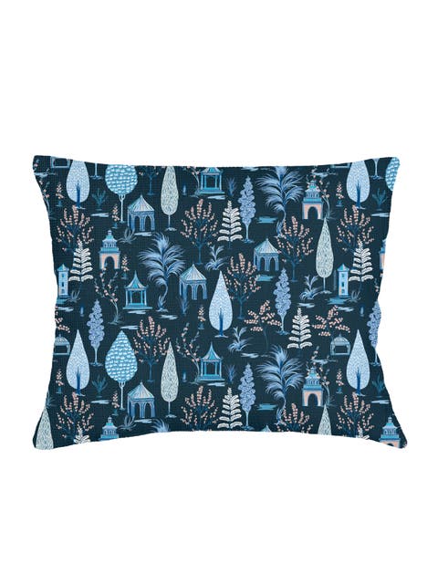Pagoda Charm Linen Dutch Euro Pillow Cover Only