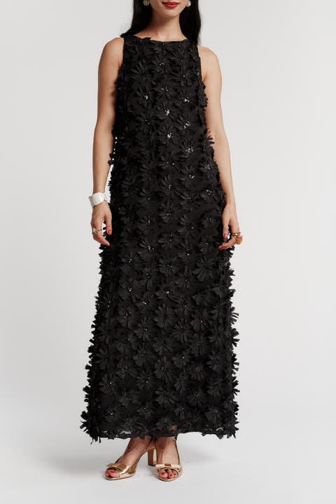 Francesca Maxi Dress Daisy Applique