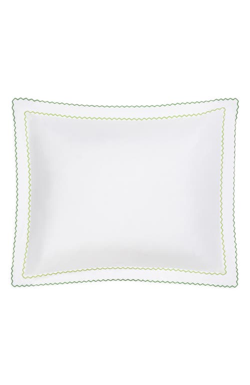 Matouk Axel Embroidered Boudoir Pillow Sham In Green