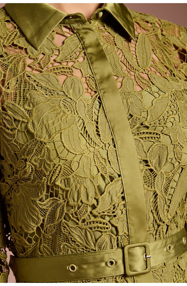 Coast Lace Long Sleeve Shirt Dress, Alternate, color,
