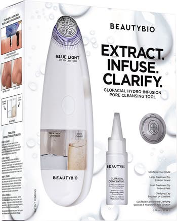 GLOfacial Hydro-Infusion Deep Pore Cleansing + Blue LED Clarifying Tool