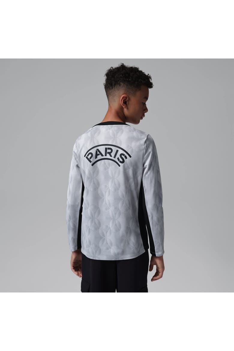 Youth Jordan Brand  Gray Paris Saint-Germain Long Sleeve Pre-Match Dri-FIT Top, Alternate, color, Gray