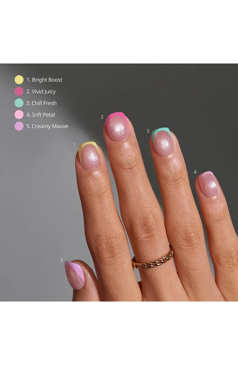 Btartboxnails Soft Gel Nail Tips XCOATTIPS<sup>®</sup> French Brighter Pastel - Cat-Eye Base Collection, Alternate, color,