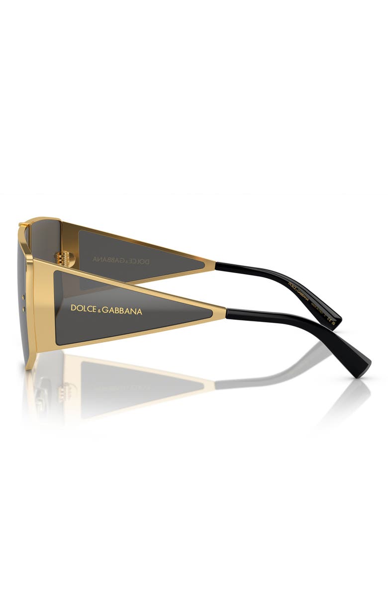 Dolce&Gabbana Shield Sunglasses, Alternate, color, Gold