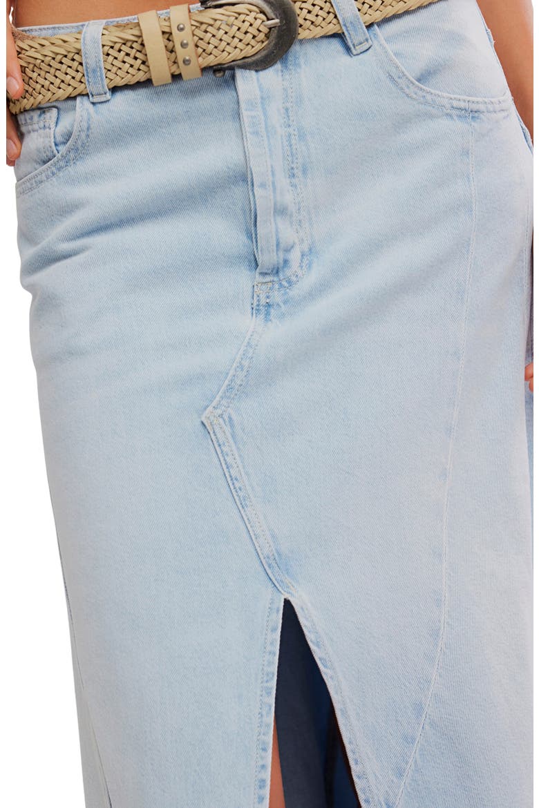 Aquarius Handkerchief Denim Skirt, Alternate, color, FROSTWIRE