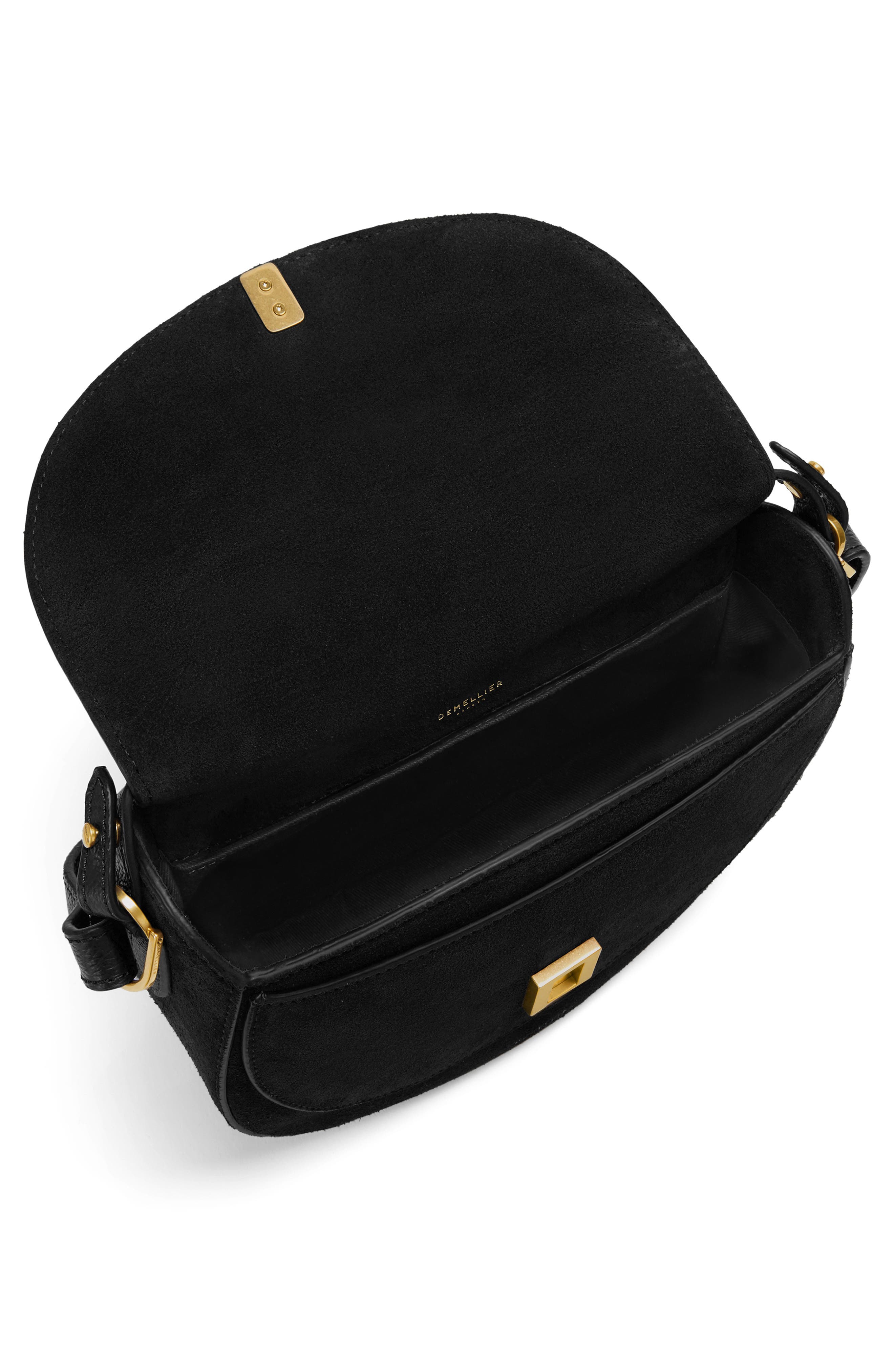 N127 The Siena Saddle Bag, Alternate, color, BLACK
